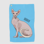 Serviette De Golf Sphynx cat (Devant)