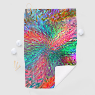 Serviette De Golf Spirale lisse dans des taches de couleur vive qui 