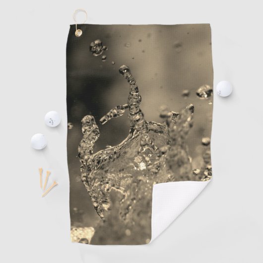 Serviette De Golf Splash d'or (En situation)