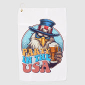 Serviette De Golf SPORT Party aux USA (Devant)