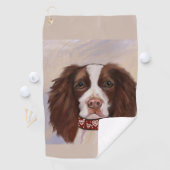 SERVIETTE DE GOLF SPRINGER SPANIEL ANGLAIS        (En situation)