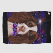 Serviette De Golf Springer Spaniel anglais (Horizontal)