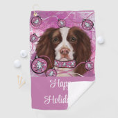 SERVIETTE DE GOLF SPRINGER SPANIEL ANGLAIS        (En situation)