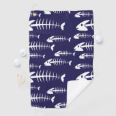 Serviette De Golf Squelette de poisson mort Os blancs Humour de pêch (En situation)