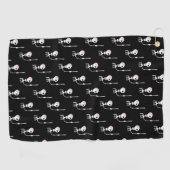 Serviette De Golf squelette d'Halloween avec une épée (Horizontal)