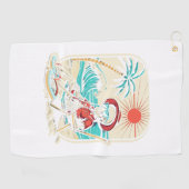 Serviette De Golf Squelette Drôle d'Été (Horizontal)