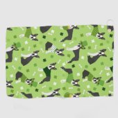 Serviette De Golf St. Patrick's Day Boston Terrier (Horizontal)