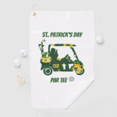 Serviette De Golf St. Patrick's Day Golf Par Tee Monogramed (En situation)