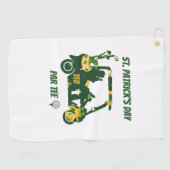 Serviette De Golf St. Patrick's Day Golf Par Tee Monogramed (Horizontal)