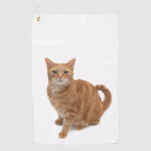 Serviette De Golf Stade de Cat orange (Devant)