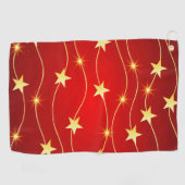 Serviette De Golf Star Adored Ruby Motif rouge (Horizontal)