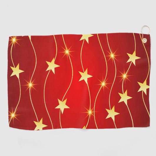Serviette De Golf Star Adored Ruby Motif rouge (Horizontal)