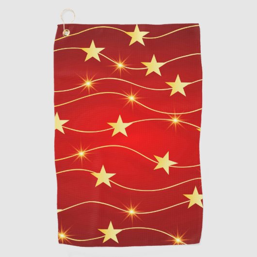 Serviette De Golf Star Adored Ruby Motif rouge (Devant)