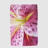 Serviette De Golf Stargazer Lily brillant Magenta Floral (Devant)