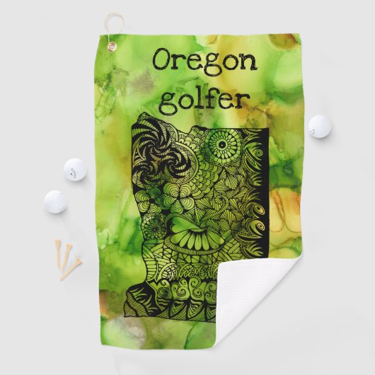 serviette de golf State of Oregon (En situation)
