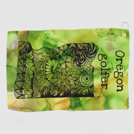 serviette de golf State of Oregon (Horizontal)