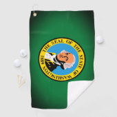 Serviette De Golf State of Washington Flag Golf Towel (En situation)