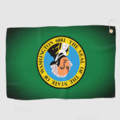 Serviette De Golf State of Washington Flag Golf Towel (Horizontal)