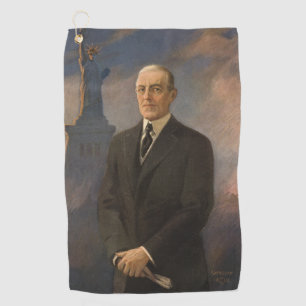 Serviette De Golf Statue de la Liberté et président Woodrow Wilson