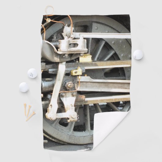 SERVIETTE DE GOLF STEAM TRAINS (En situation)