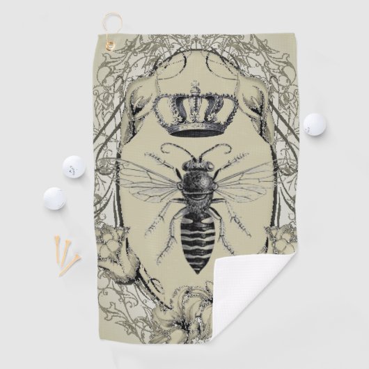 Serviette De Golf steampunk beekeeper patron dame bee reine couronne (En situation)