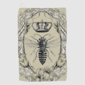 Serviette De Golf steampunk beekeeper patron dame bee reine couronne (Devant)