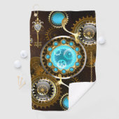 Serviette De Golf Steampunk Rusty Background (En situation)