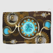 Serviette De Golf Steampunk Rusty Background (Horizontal)