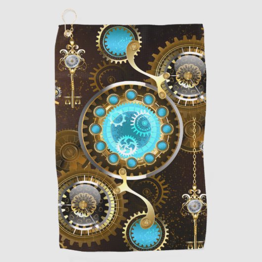 Serviette De Golf Steampunk Rusty Background (Devant)