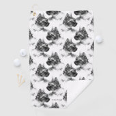 Serviette De Golf Stella le chat gris (En situation)
