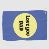 Serviette De Golf Sticker Carré à gros point jaune (Horizontal)