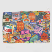 Serviette De Golf Stickers de surf (Horizontal)