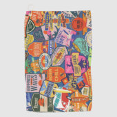 Serviette De Golf Stickers de surf (Devant)