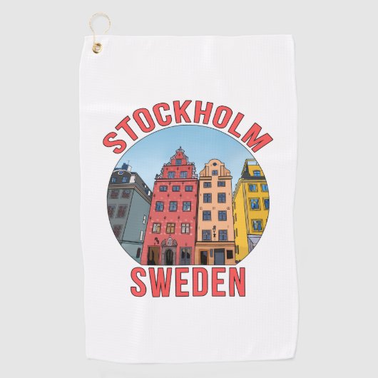 Serviette De Golf Stockholm Suède (Devant)