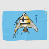 Serviette De Golf Striped angelfish cartoon (Horizontal)