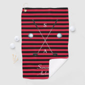 Serviette De Golf Stripes Elégant Black Clubs Fantastic Cadeau Fab (En situation)