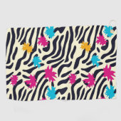 Serviette De Golf Stripes zébrées Abstraites avec pellicule de peint (Horizontal)