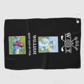 Serviette De Golf Style 2 Photo Meilleur Papa Par Par (Horizontal)