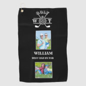 Serviette De Golf Style 2 Photo Meilleur Papa Par Par (Devant)