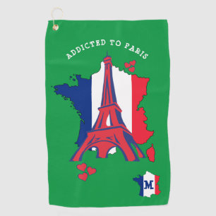 Serviette De Golf Stylé ACCRO À PARIS Monogramme