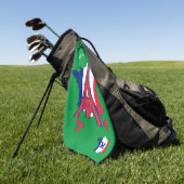 Serviette De Golf Stylé ACCRO À PARIS Monogramme (Vert)