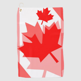 Serviette De Golf Style canadien Feuille d'érable rouge en couches C