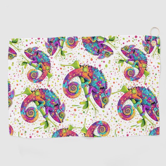 Serviette De Golf Style d'aquarelle des teintures Chameleon (Horizontal)