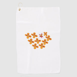 Serviette De Golf Style Décoratif, Orange Mouillé, Rouge Cornell