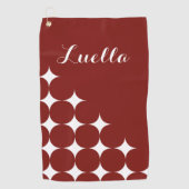 Serviette De Golf Style moderne rétro rouge (Devant)