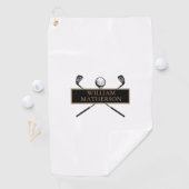 Serviette De Golf Style personnalisé Gold et Black Classic (En situation)
