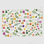 Serviette De Golf Style scandinave Flore & Faune Motif (Horizontal)