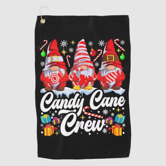Serviette De Golf Sucre de canne Crew Christmas Candy Lover Gnome (Devant)