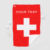Serviette De Golf Suisse personnalisée Drapeau Suisse Europe Suisse (En situation)