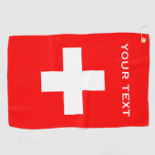 Serviette De Golf Suisse personnalisée Drapeau Suisse Europe Suisse (Horizontal)
